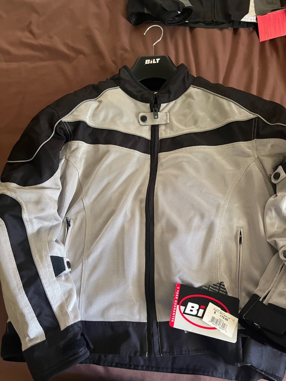 BILT Men’s Gray and Black Performance Motorcycle Jacket